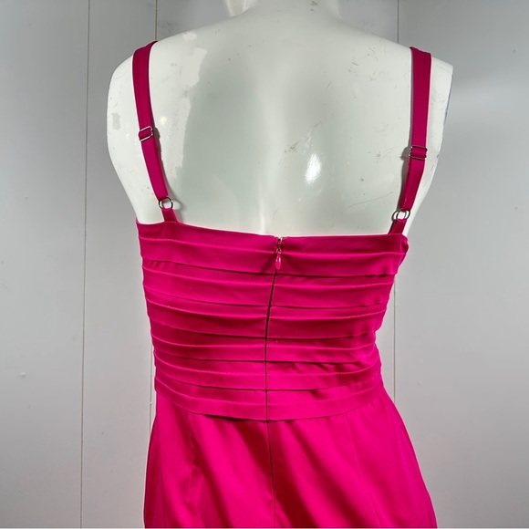 Calvin Klein Sz 4 Dress Evening Collection Sheath Magenta Women Sleeveless - Picture 6 of 12